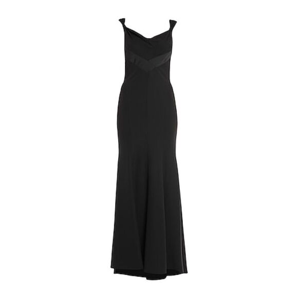 DVF Drape panel chiffon and satin-crepe Gown - Picture 3 of 12